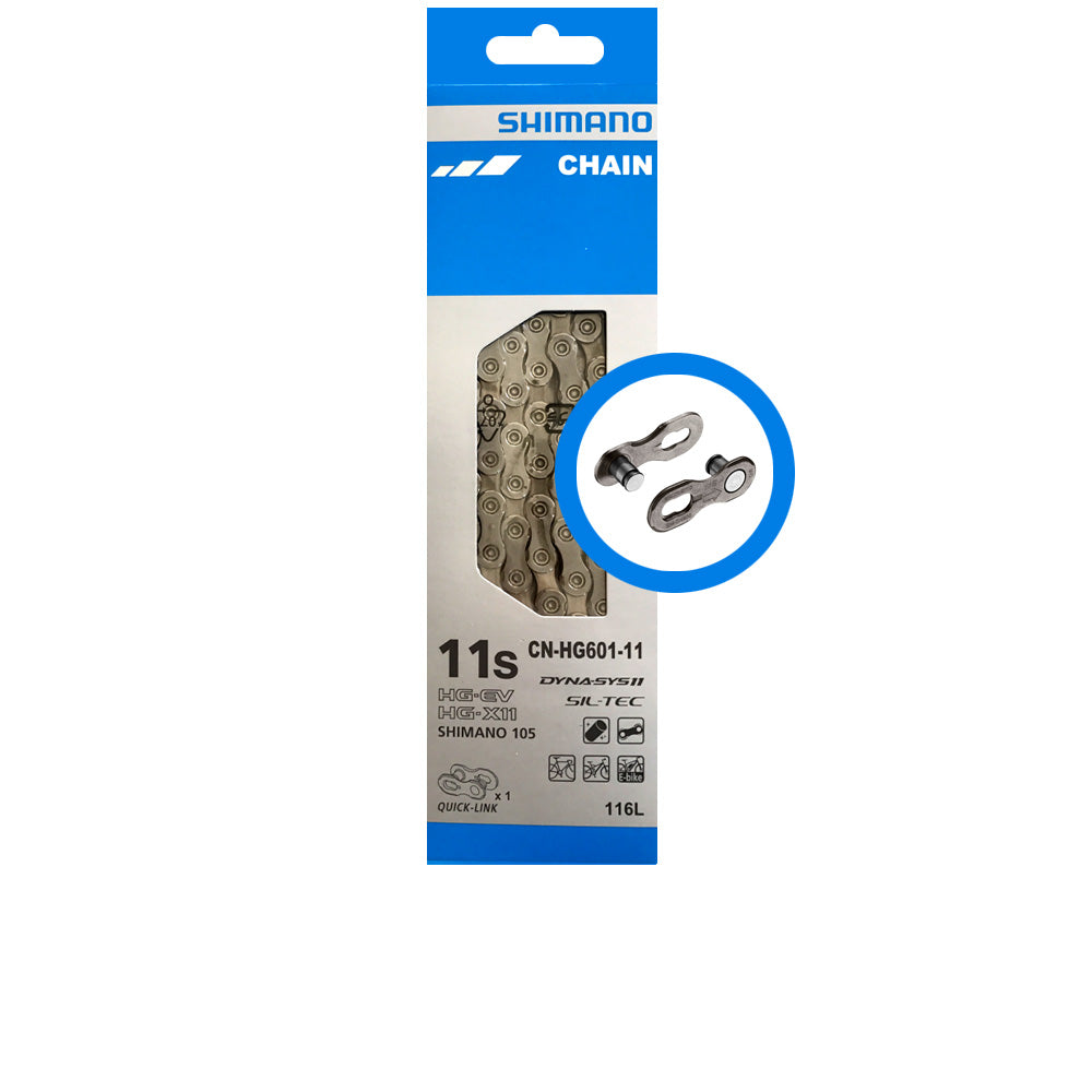 Shimano 11s Kette HG601Q 116 Glieder mit Quick Link Kettenschloss