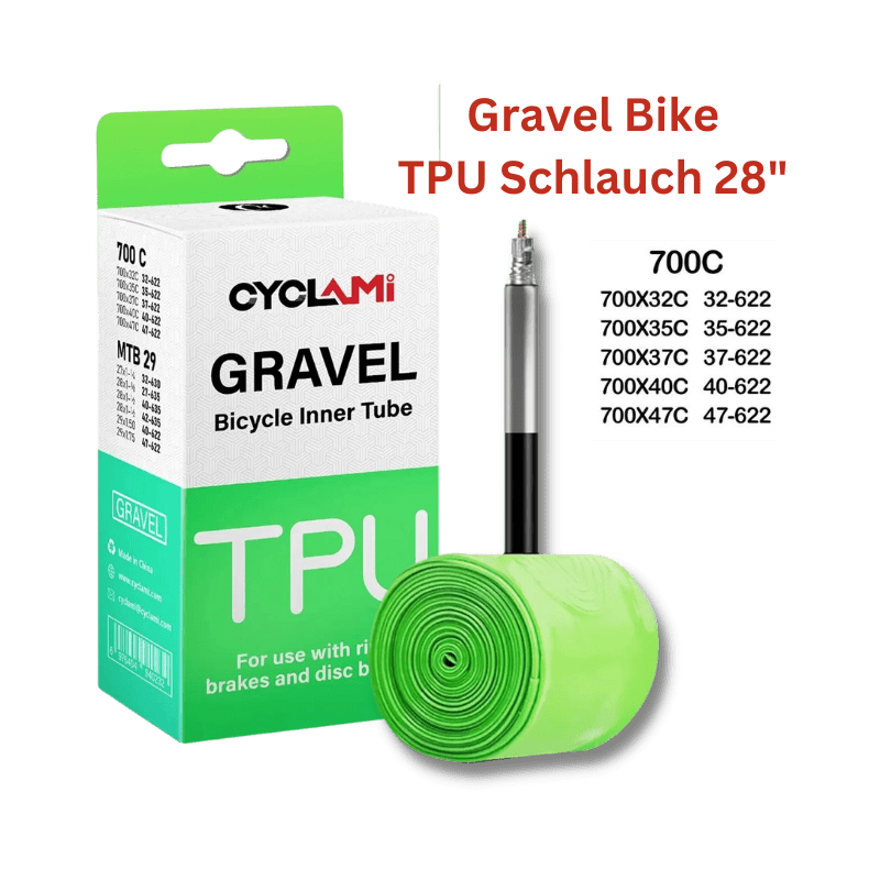 Cyclami Ultraleicht Schlauch 700x32/47c – Sclaverand-Ventil 45mm – TPU für Gravelbikes