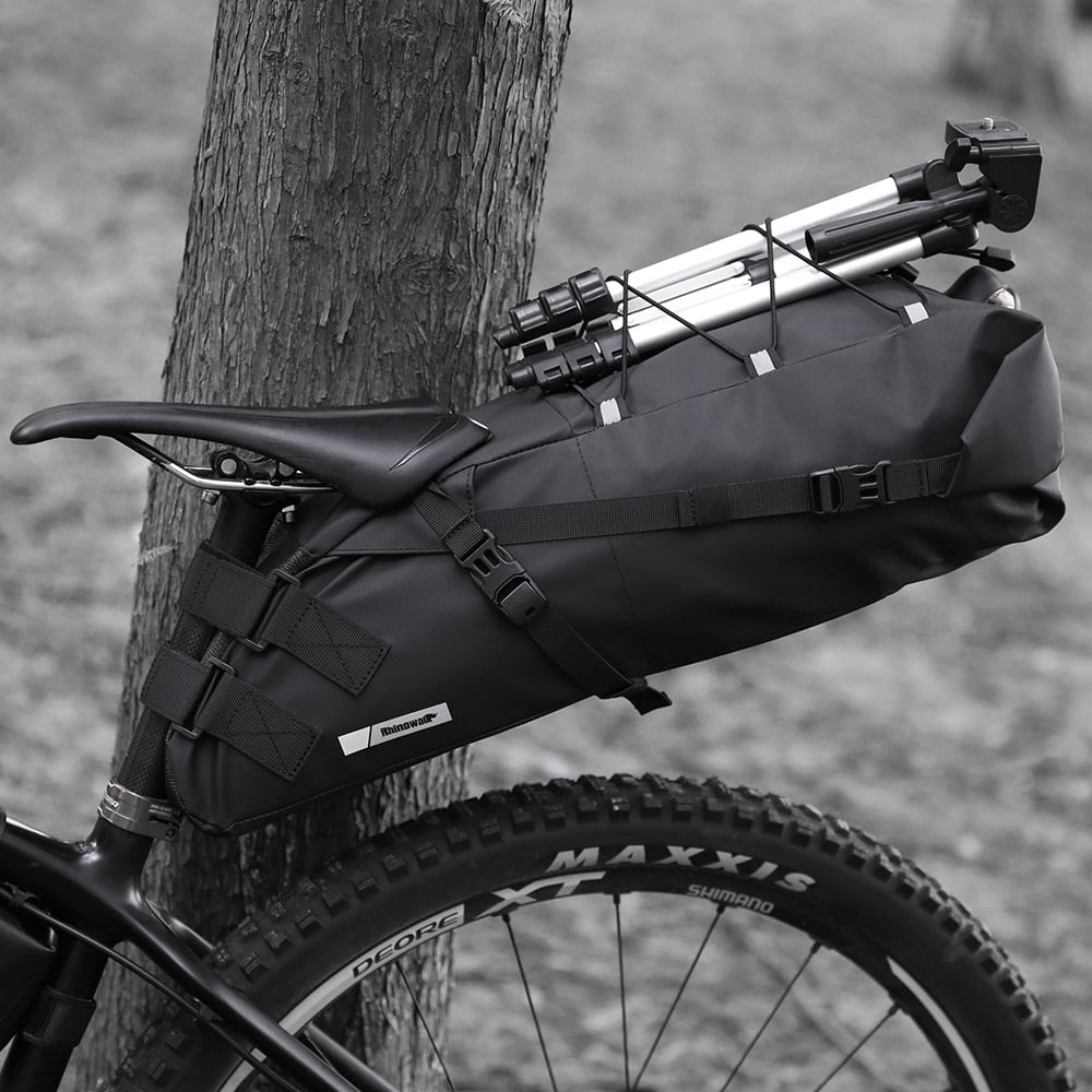 Rhinowalk Sattelstütztasche 10 Liter - wasserdicht schwarz
