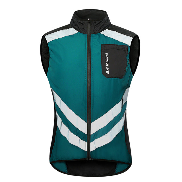 WOSAWE Windweste - Reflektierend, winddicht und wasserabweisend mit Tasche