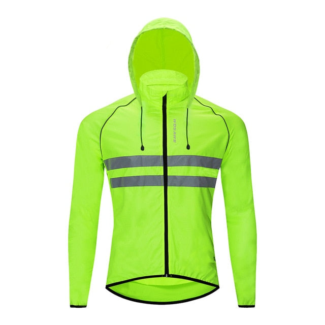 WOSAWE Wind- und Regenjacke - Reflektierend, winddicht und wasserabweisend mit Kapuze