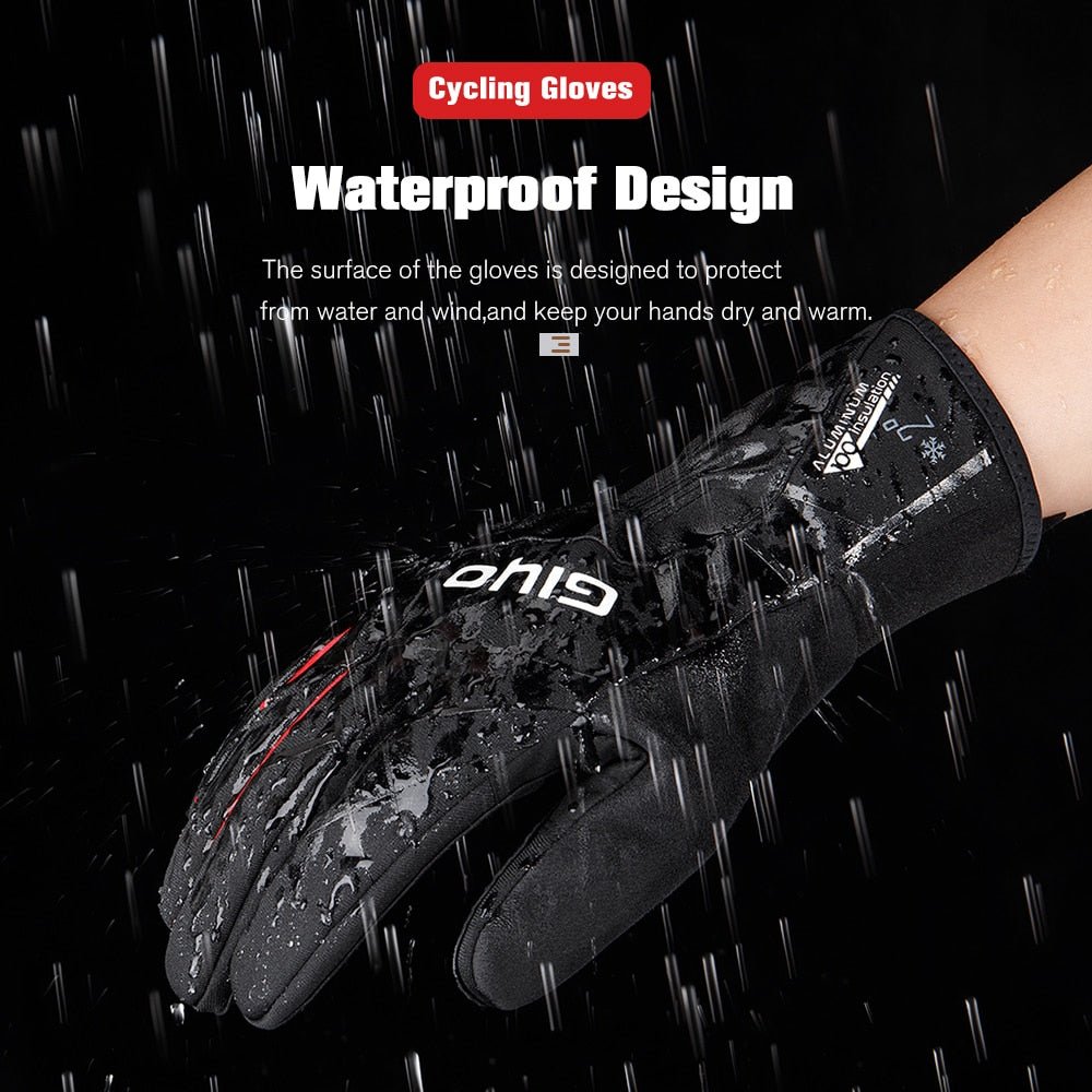 GIYO Fahrrad-Winterhandschuhe - wasserabweisend