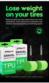 Cyclami Ultraleicht Schlauch 700x32/47c – Sclaverand-Ventil 45mm – TPU für Gravelbikes
