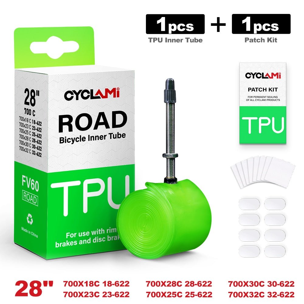 Cyclami Ultraleicht Schlauch 700x18/32c – Sclaverand-Ventil 60mm – TPU