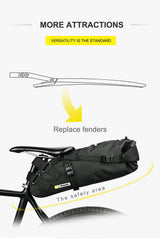 Rhinowalk Sattelstütztasche 10 Liter - wasserdicht schwarz
