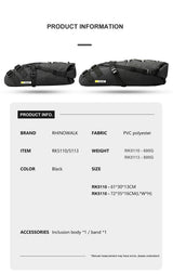 Rhinowalk Sattelstütztasche 10 Liter - wasserdicht schwarz