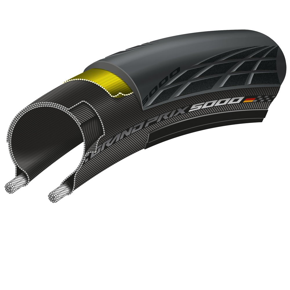 Reifen Continental Grand Prix 5000 - 28 Zoll 23-622 - schwarz
