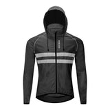 WOSAWE Wind- und Regenjacke - Reflektierend, winddicht und wasserabweisend mit Kapuze