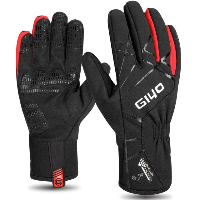 GIYO Fahrrad-Winterhandschuhe - wasserabweisend